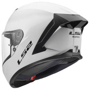 LS2 Rapid III Full Face Motorcycle Helmet – Gloss White DOT/ECE 22.06