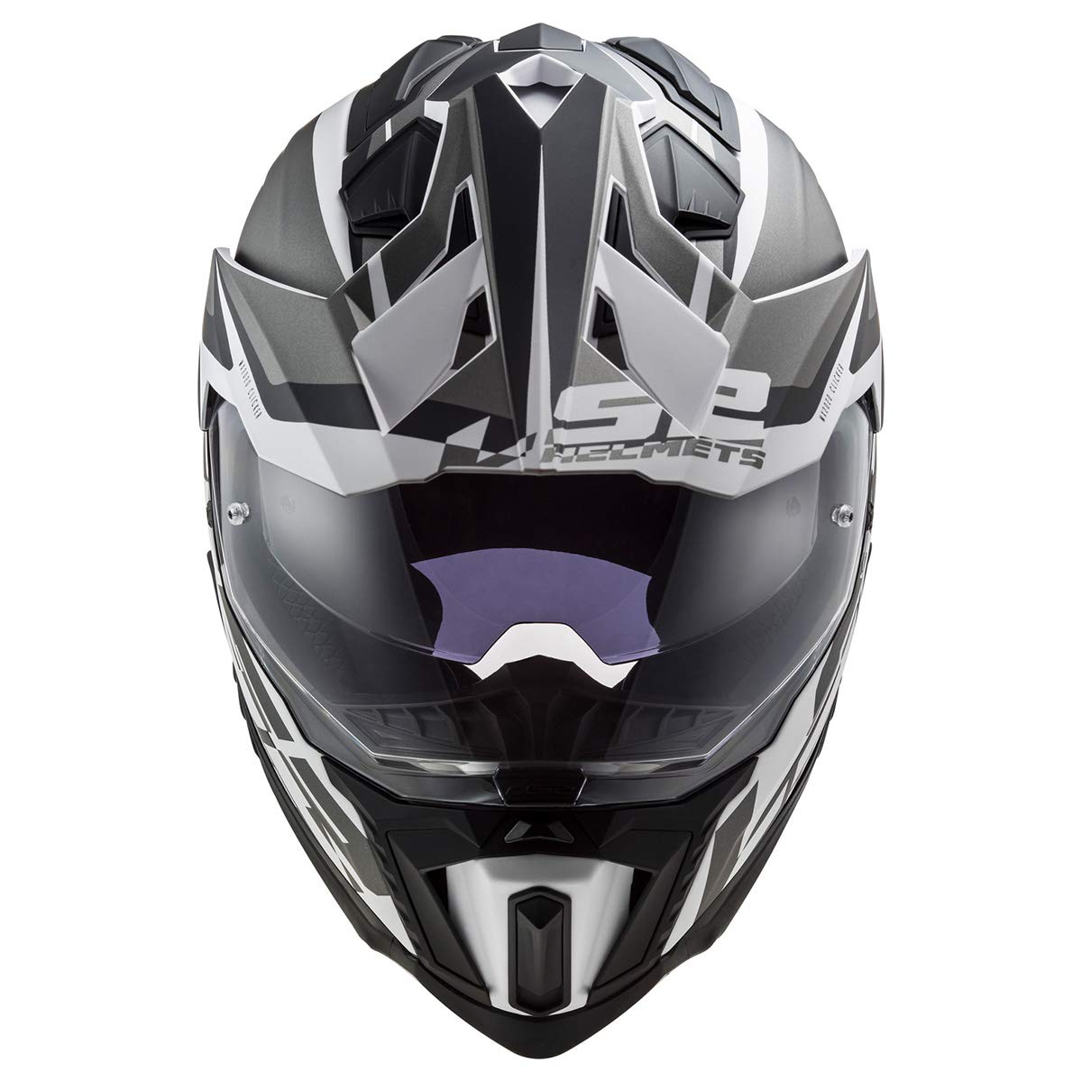 LS2 Explorer XT Adventure Helmet in Alter Black White colorway