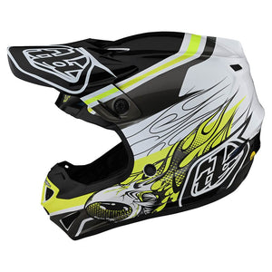 Troy Lee Designs SE4 Polyacrylite Motocross & Dirt Bike Helmet – Black/Yellow – 109328002
