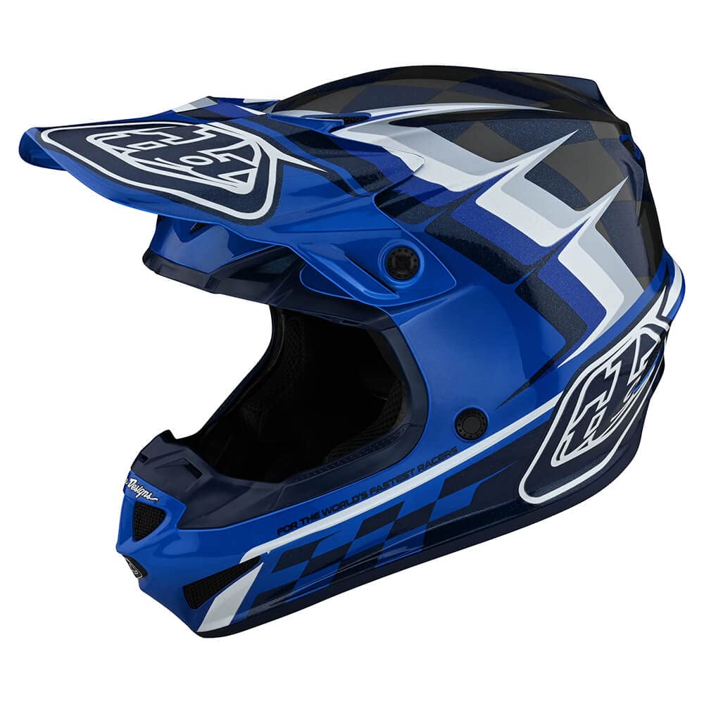 Troy Lee Designs SE4 Polyacrylite Warped Adult Motocross Helmet W/MIPS