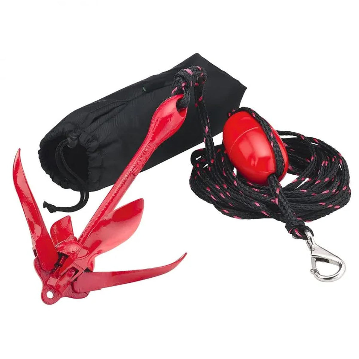 Sea-Doo OEM 3.5 lb (1.6 kg) Folding Anchor with Protective Coating – Red (Part #295100750)