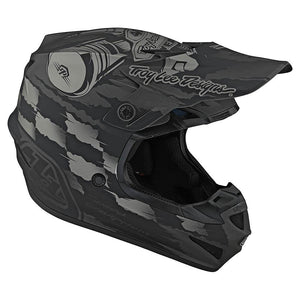 Troy Lee Designs Youth SE4 Strike Polyacrylite Motocross Helmet – Gray/Silver (Medium)