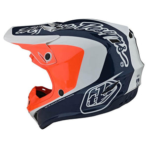Troy Lee Designs SE4 Corsa Polyacrylite Offroad Motocross Helmet with MIPS – Navy/Orange (Medium)