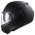 LS2 Advant Modular Helmet in Noir Matte Black with rotating modular chin guard.
