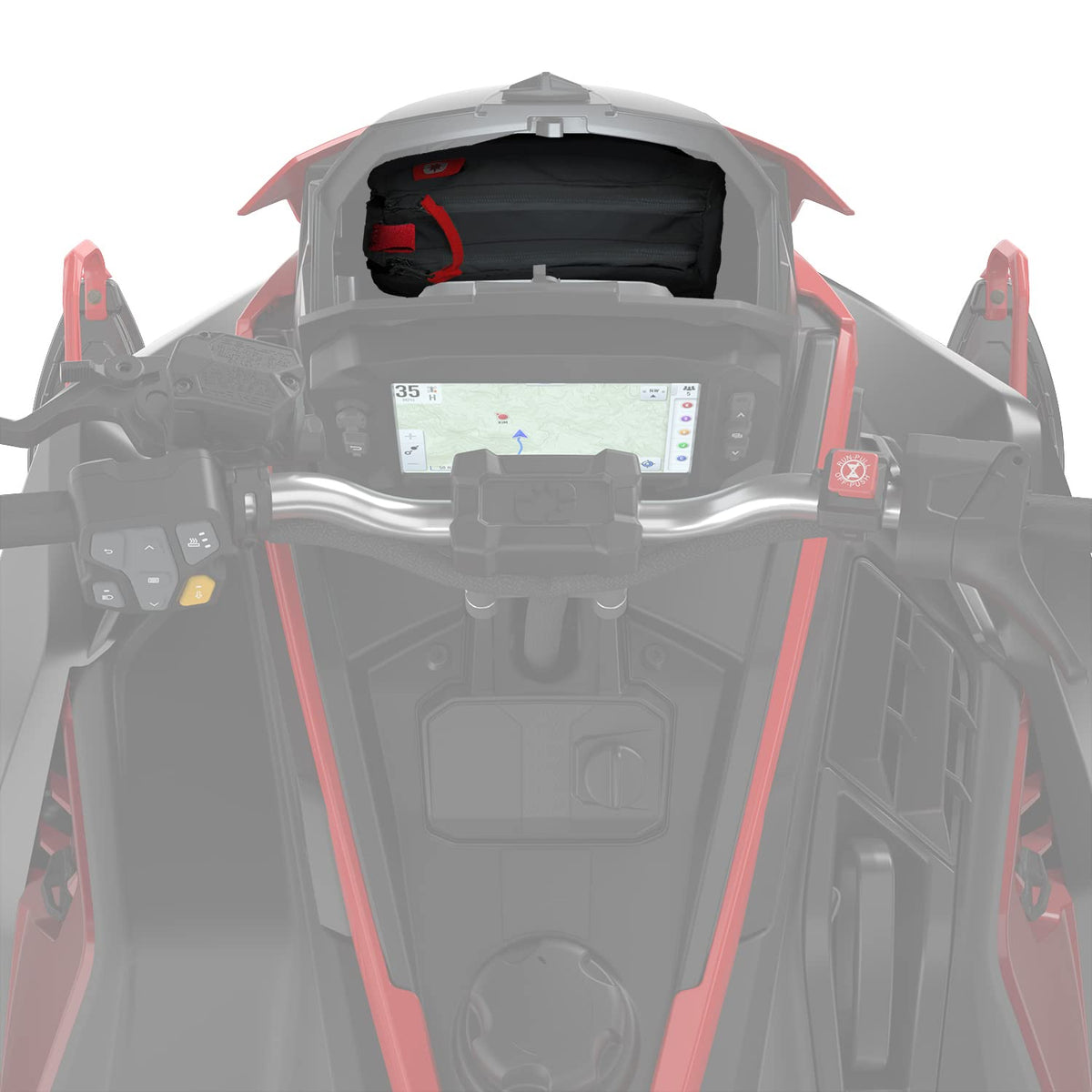 Polaris Snowmobile Matryx Waterproof Dash Zip Bag – Black, OEM 2889776