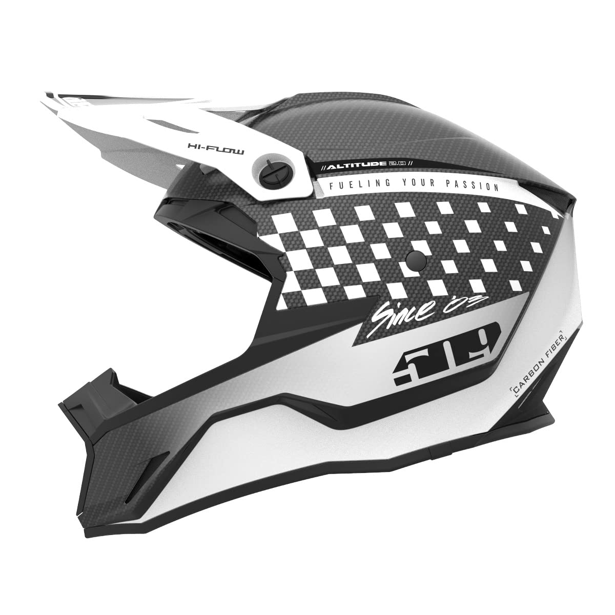 Speedsta White 509 Altitude 2.0 offroad helmet with optimal airflow vents