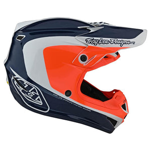Troy Lee Designs SE4 Corsa Polyacrylite Offroad Motocross Helmet with MIPS – Navy/Orange (Medium)
