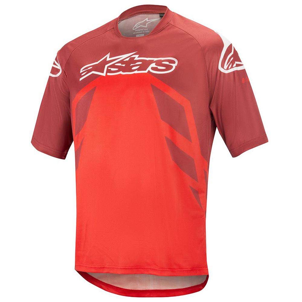 Alpinestars Men’s Racer V2 SS Jersey – Burgundy Bright Red White, Large