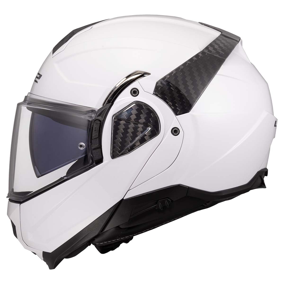 LS2 Advant II Modular Motorcycle Helmet with SunShield – Gloss White