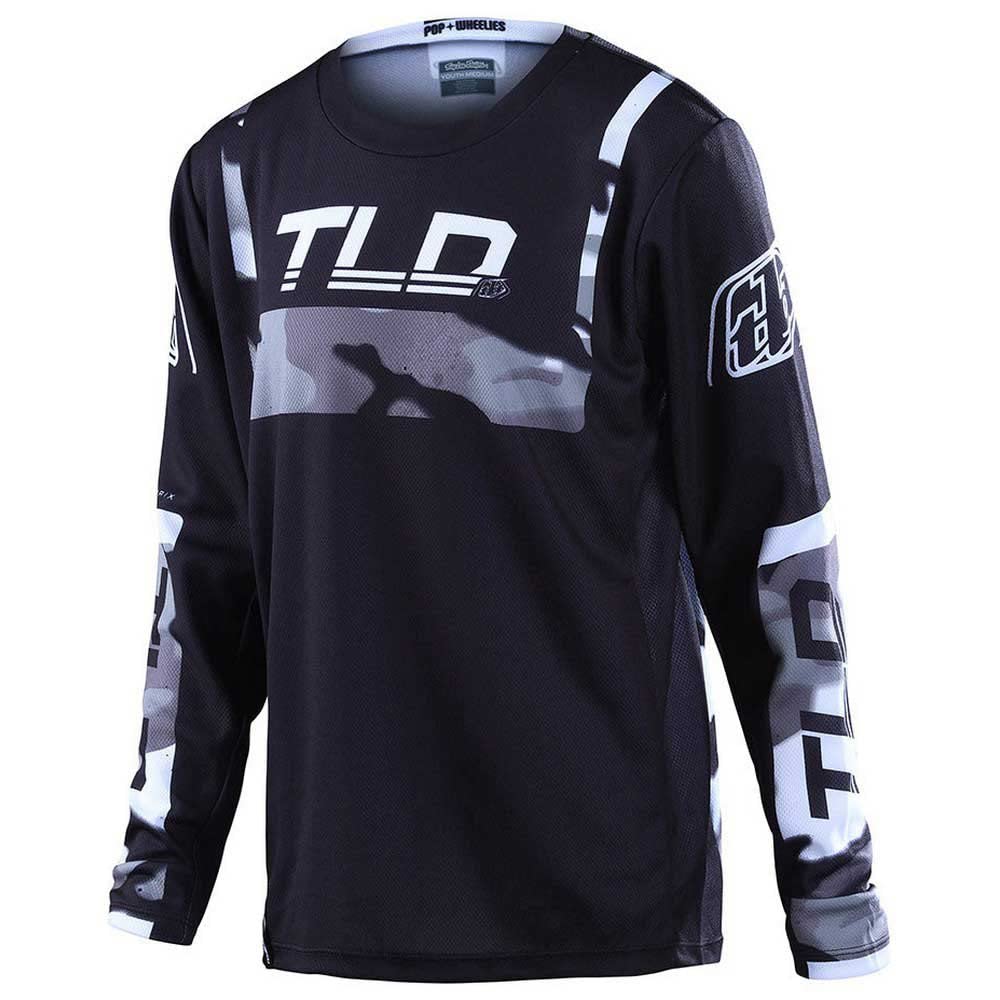 Troy Lee Designs Youth GP Jersey – Brazen Camo Gray for Dirt Bike Riding