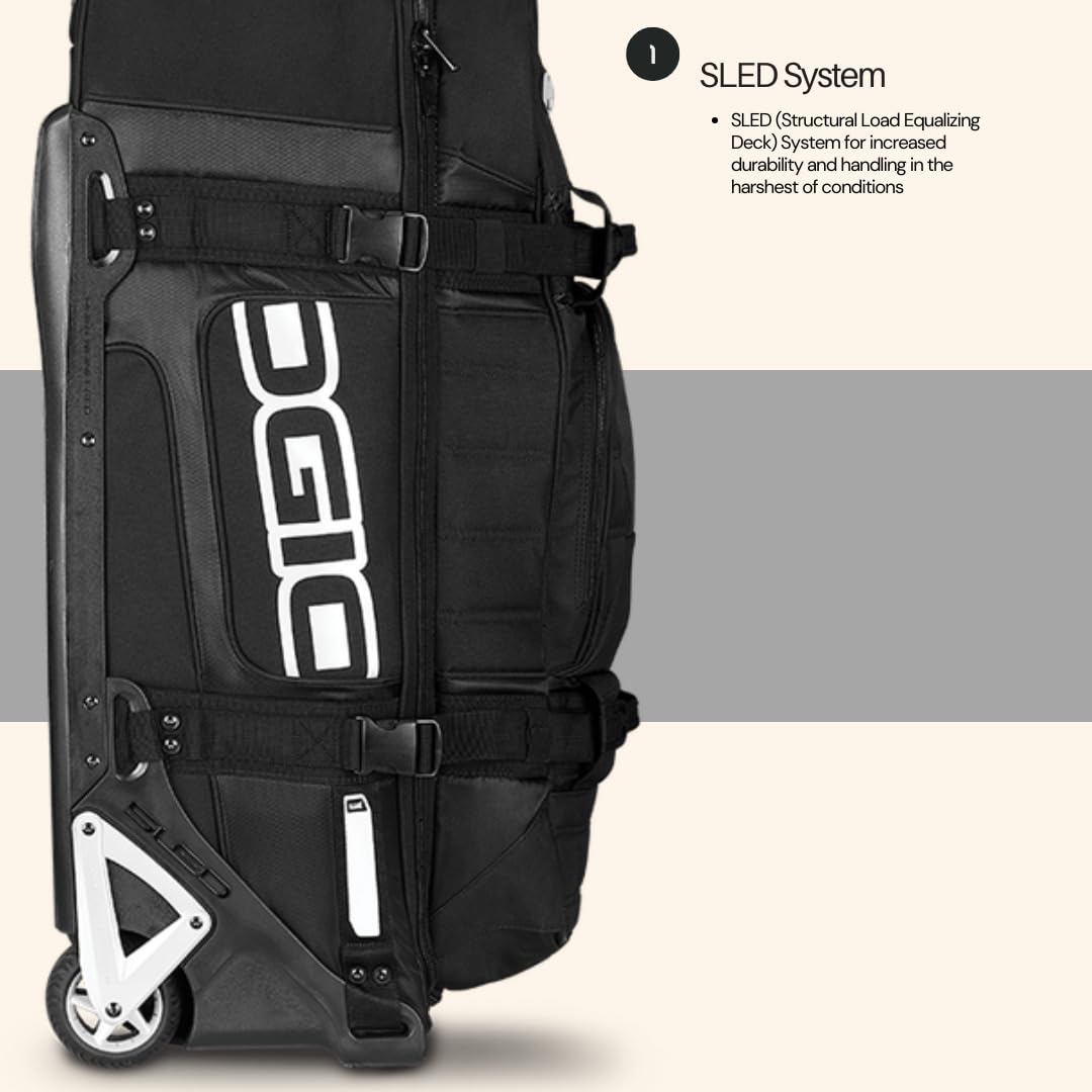 OGIO Rig 9800 bag showing adjustable dividers and lid compartments