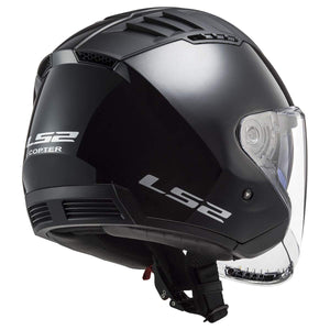 LS2 Copter Open Face Motorcycle Helmet Gloss Black