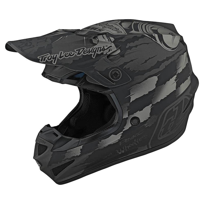 Troy Lee Designs Youth SE4 Strike Polyacrylite Motocross Helmet Gray/Silver Medium