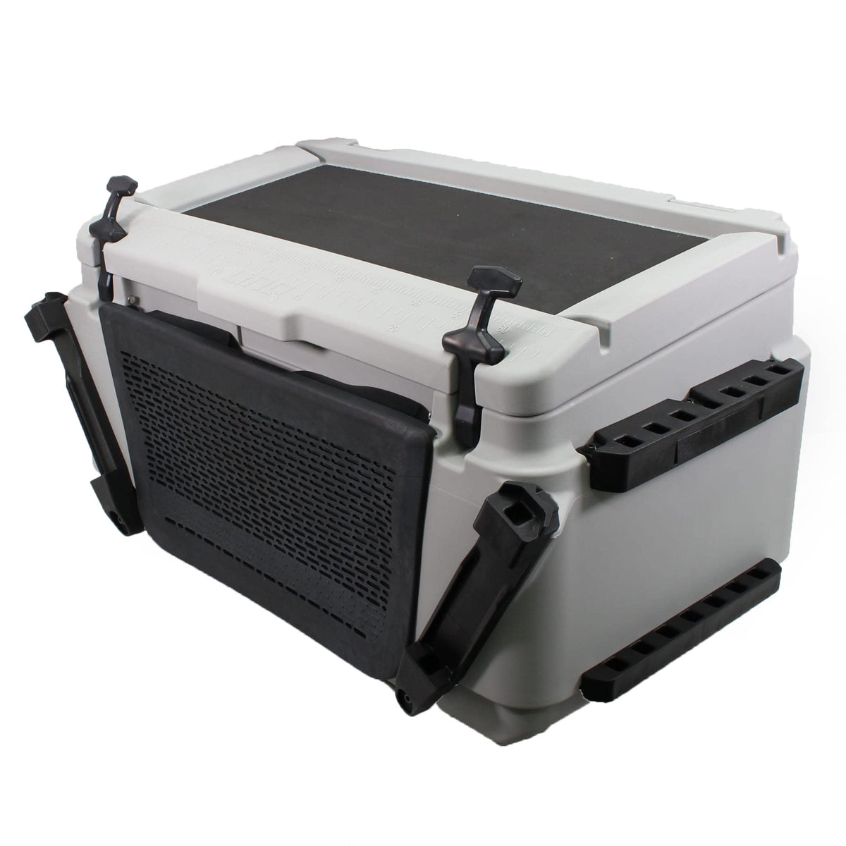 Gray Sea-Doo 13.5 Gal LinQ Cooler with fish ruler and anti-slip top