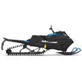 Durable OEM snowmobile cover for towing and storage.