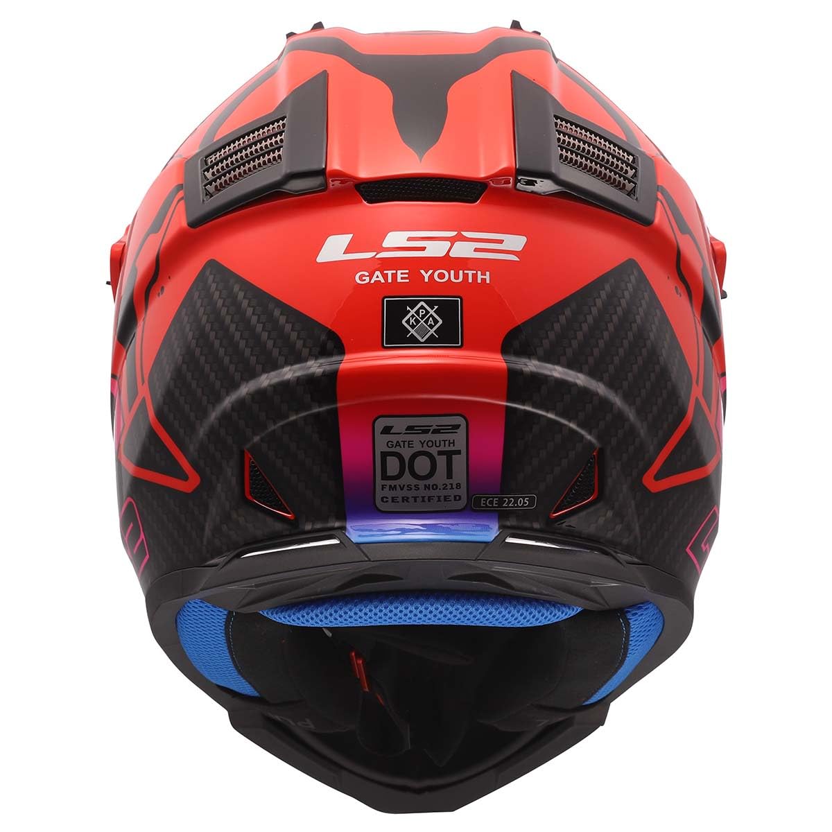 LS2 Gate youth MX helmet with goggle compatible eye port