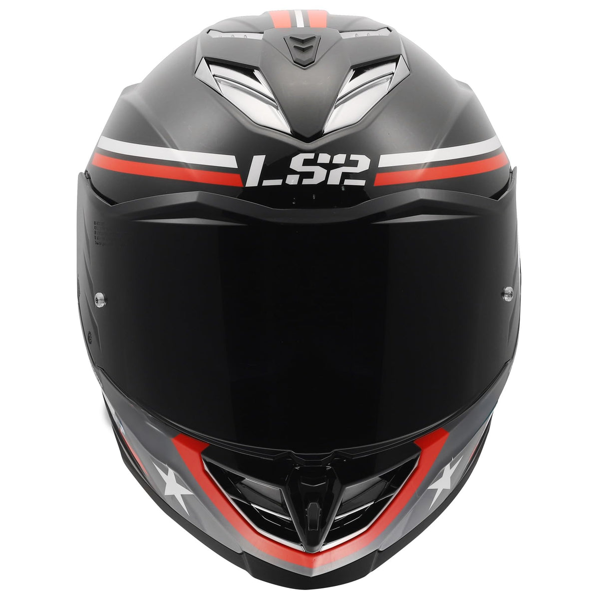 LS2 Assault III sport motorcycle helmet black gray red aerodynamic design