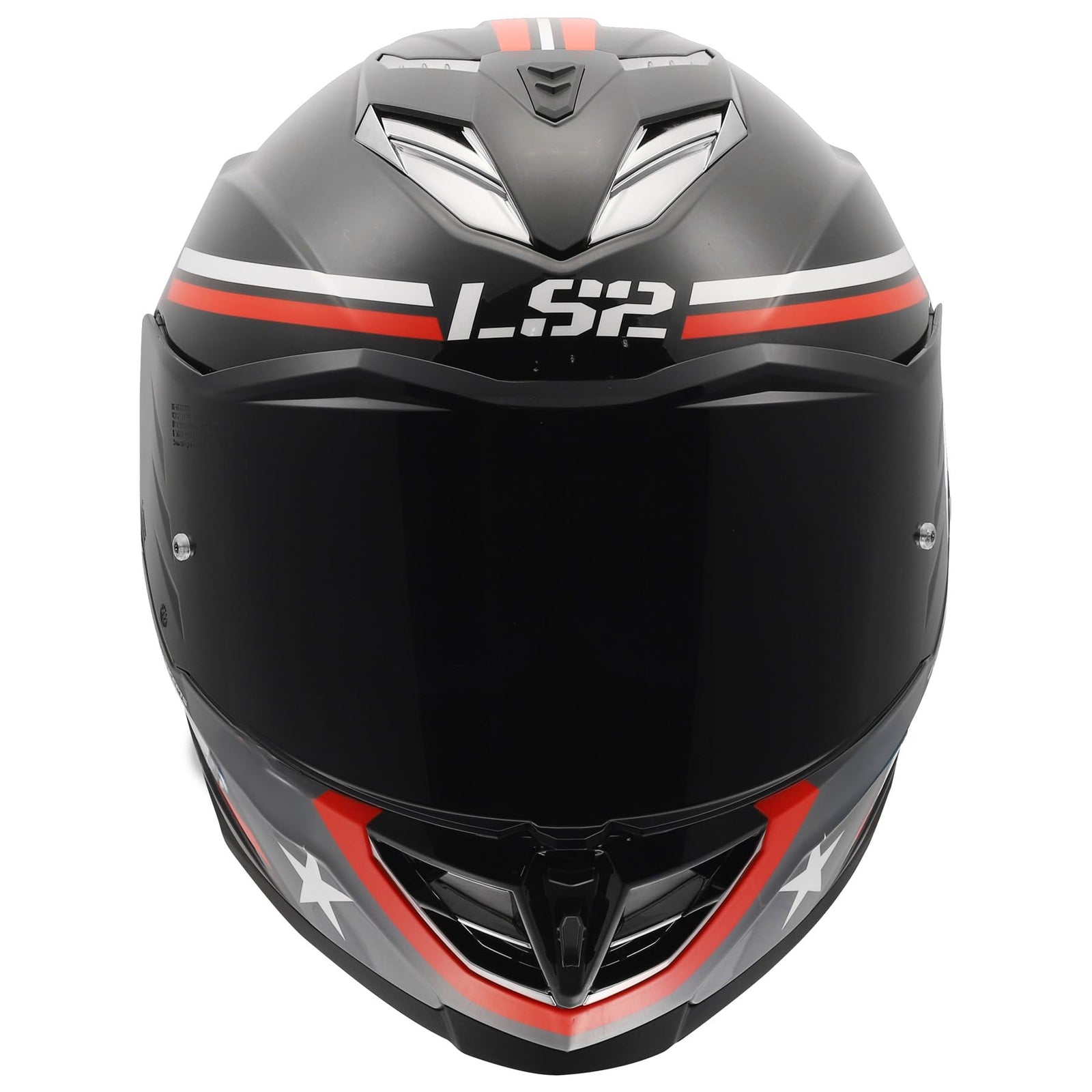 LS2 Assault III sport motorcycle helmet black gray red aerodynamic design