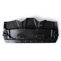 OEM snowflap accessory for deep powder snowmobiling, stows on tunnel