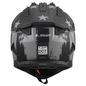 LS2 Gate II Matte Battle Scar Tonal Gray/Black Motocross Helmet – Full Face MX Off-Road Dirt Bike Helmet