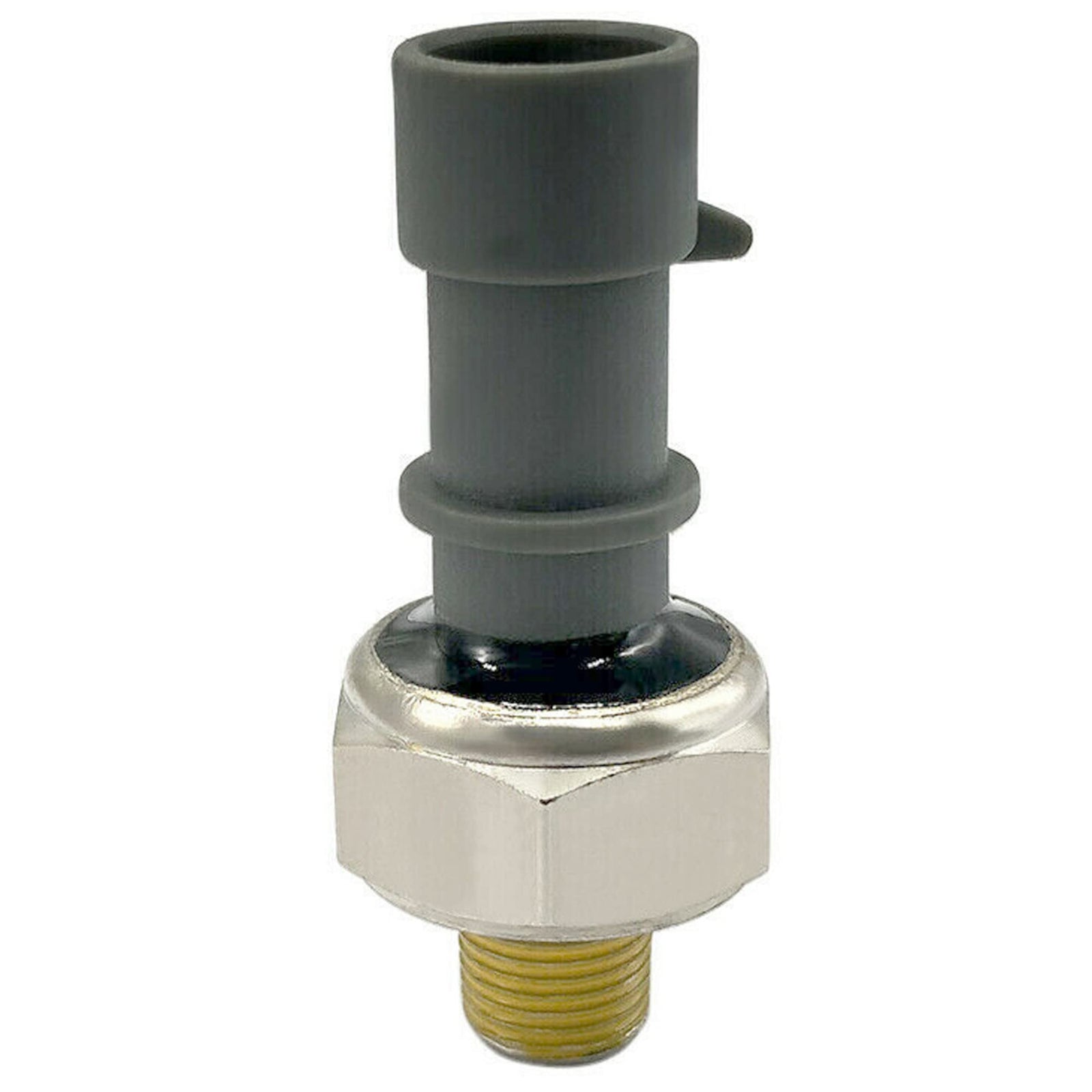 Close-up of the Sea-Doo oil pressure sensor showing electrical connector.