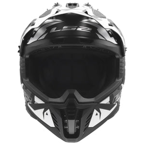 LS2 Gate II Matte Electra Black/Gray Motocross Helmet – Full Face MX Off-Road Helmet