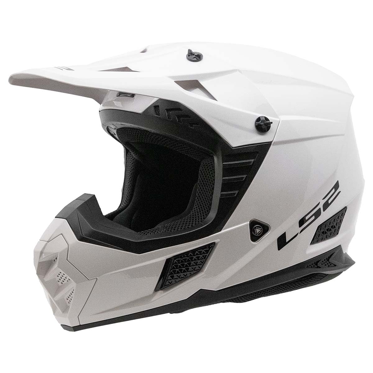 LS2 Coz Gloss White Motocross Helmet – Full Face MX Dirt Bike Off-Road Helmet