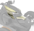 Sand Storm-colored accent panels installed across the upper front bodywork, featuring metallic gold-beige coloring and subtle Can-Am graphics.