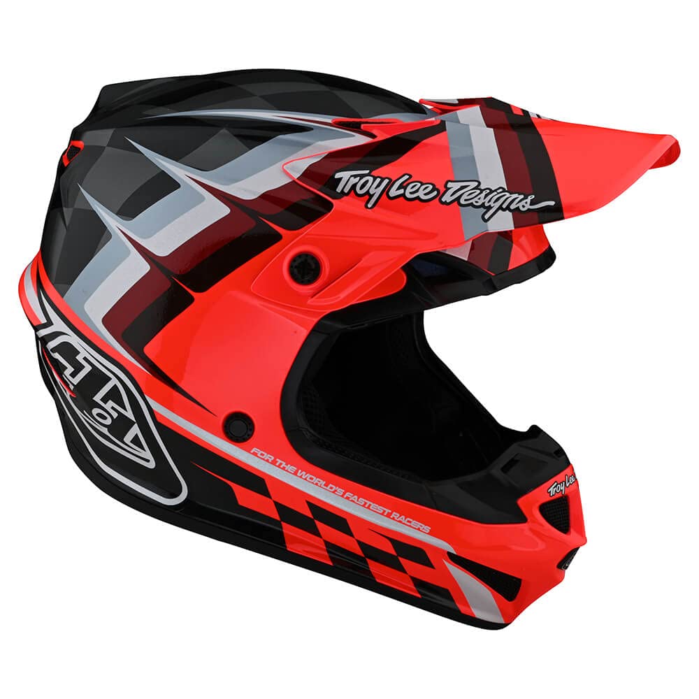 Troy Lee Designs SE4 Polyacrylite Warped Adult Motocross Helmet W/MIPS