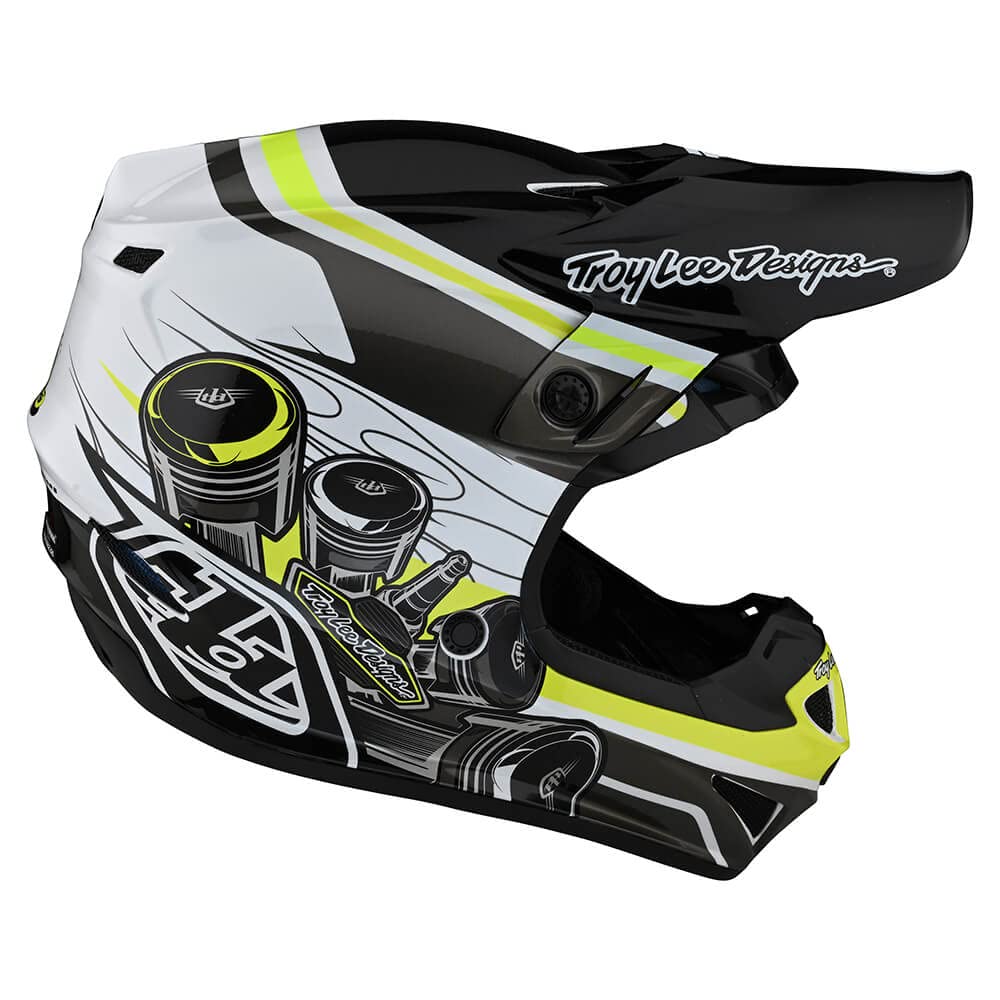 Troy Lee Designs SE4 Polyacrylite Motocross and Dirt Bike Helmet Black/Yellow