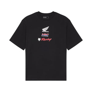 Fox Racing Men’s Honda Oversized Short Sleeve T-Shirt – Black | Motocross / Dirt Bike / Off-Road Riding Shirt