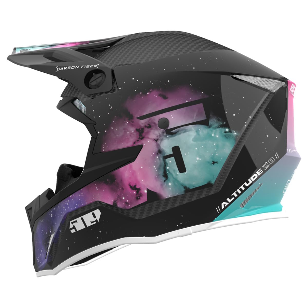 Lightweight, DOT-approved 509 snowmobile helmet with Fidlock chinstrap.