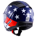 LS2 Copter lightweight open face helmet American red white blue quick change visor