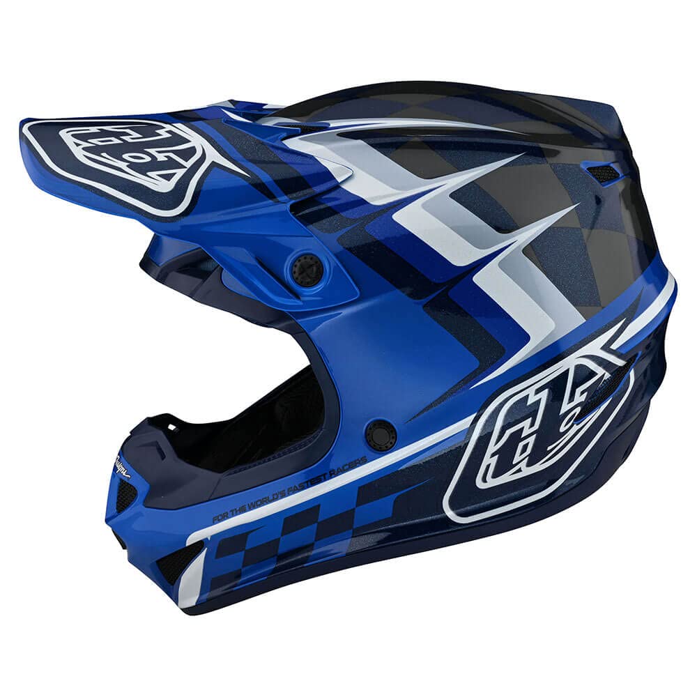 Troy Lee Designs SE4 Polyacrylite Warped Adult Motocross Helmet W/MIPS