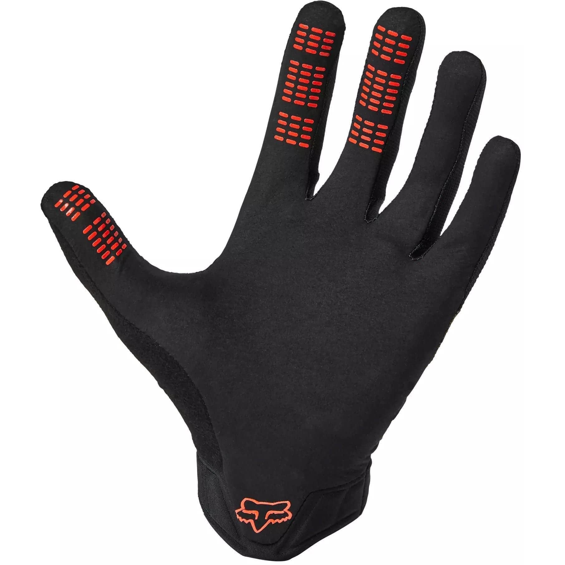 Fox Racing Flexair Ascent Glove in Olive Green showing hybrid suede palm.