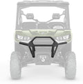 Black tubular front corner protectors installed across the lower headlight and bumper areas of a Can-Am side-by-side.