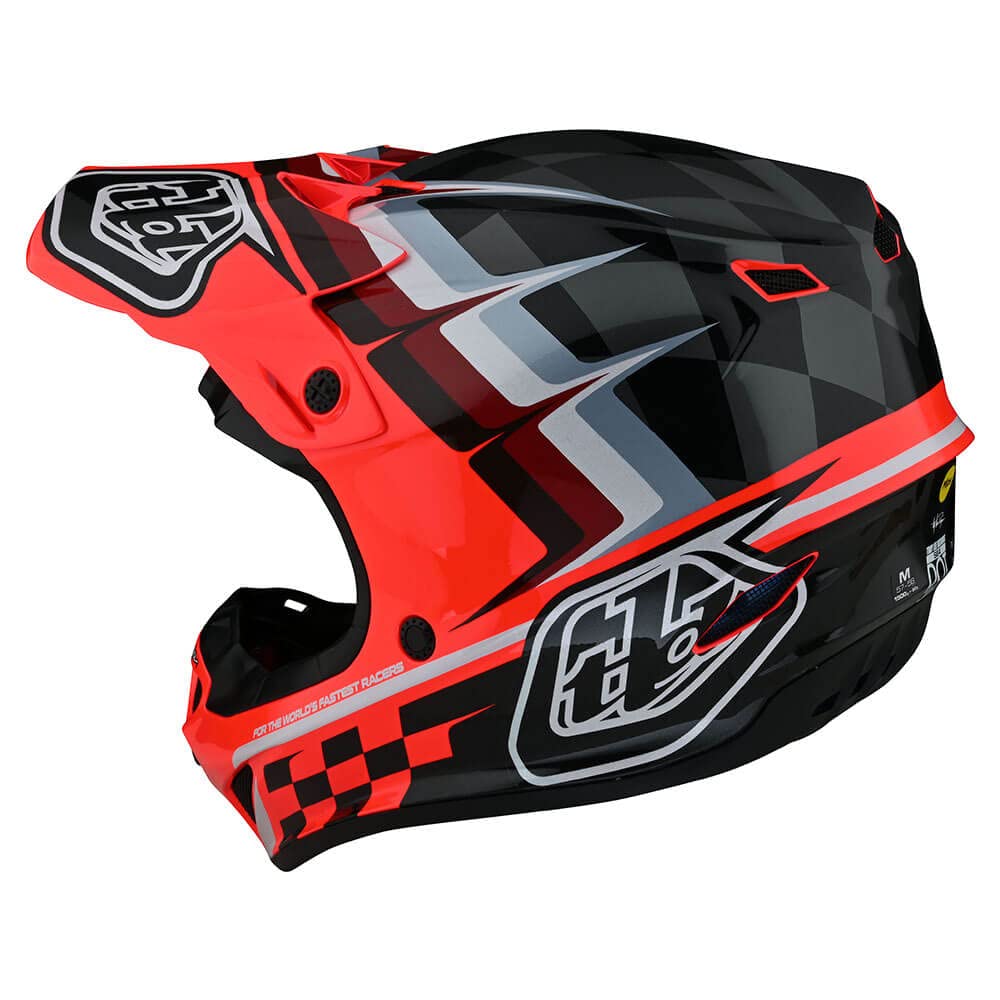 Troy Lee Designs SE4 Polyacrylite Warped Adult Motocross Helmet W/MIPS