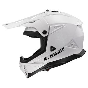 LS2 Gate II Gloss White Motocross Helmet – Full Face MX Dirt Bike Off-Road Helmet