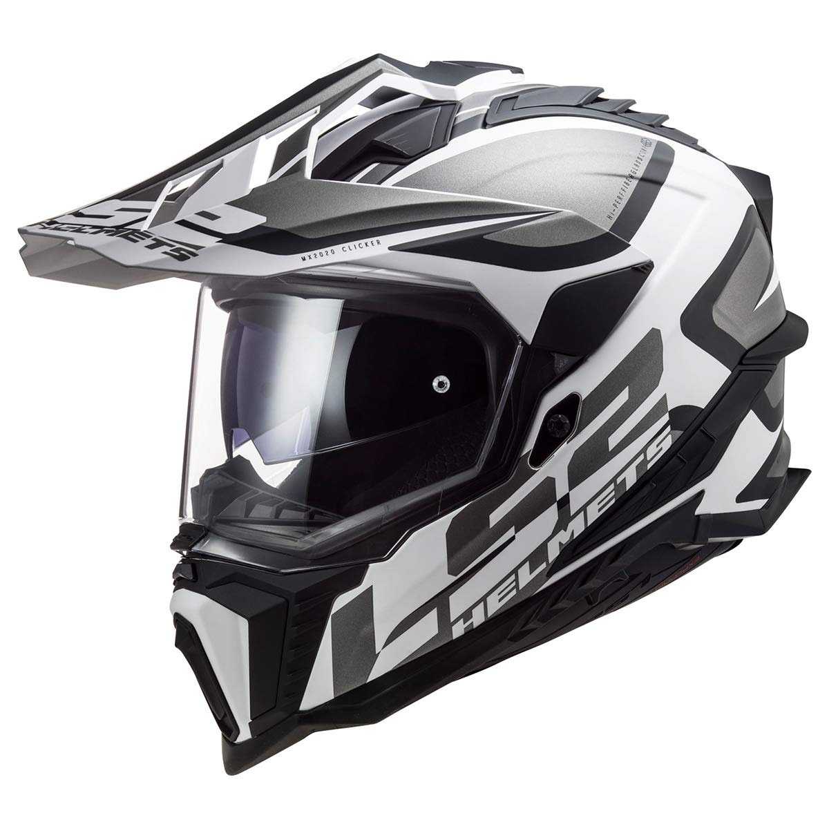 LS2 Explorer XT Adventure Helmet in Alter Black White colorway