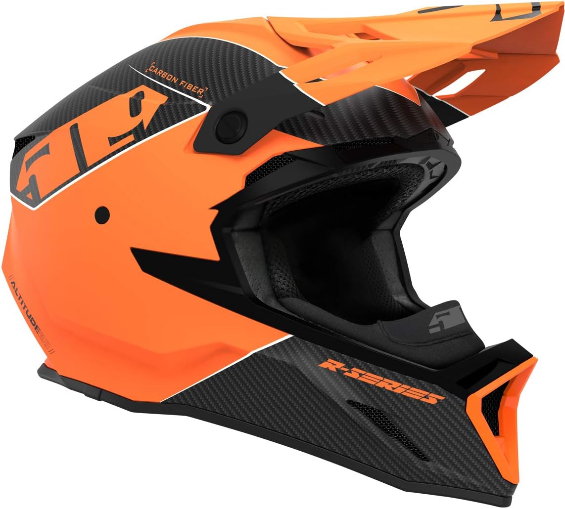 509 Altitude 2.0 Carbon Fiber R-Series Snowmobile Helmet Orange | Race-Ready & DOT Approved 509 Altitude 2.0 Carbon Fiber R-Series Snowmobile Helmet Orange | Race-Ready & DOT Approved