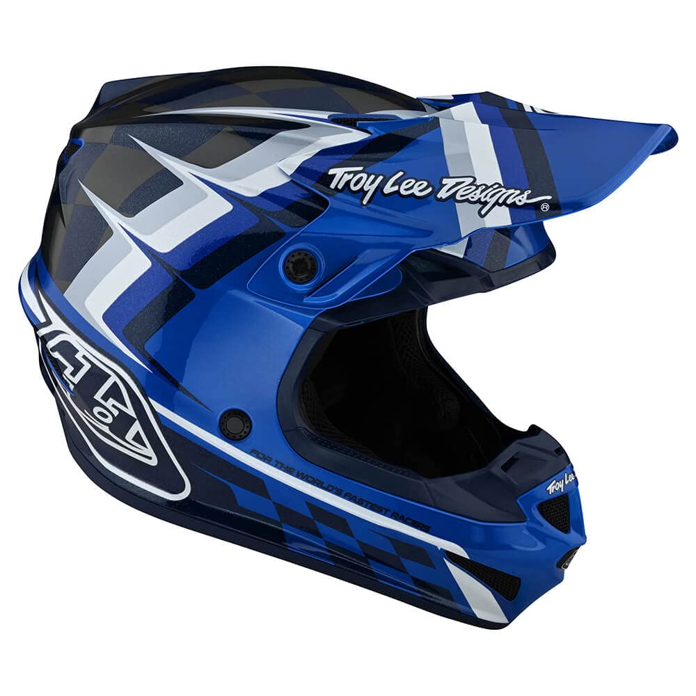 Troy Lee Designs SE4 Polyacrylite Warped Adult Motocross Helmet W/MIPS