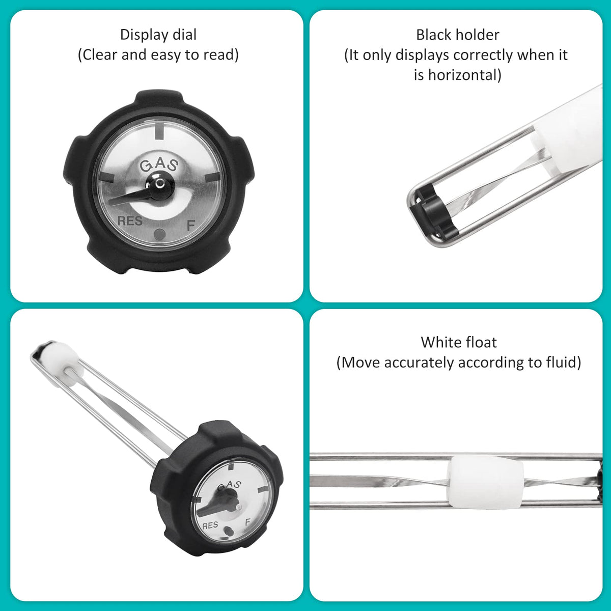 OEM Polaris snowmobile gas cap with integrated fuel level gauge