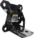 Black steel Can-Am rear receiver hitch with reinforced mounting brackets, predrilled holes, and a towing-capacity warning label.