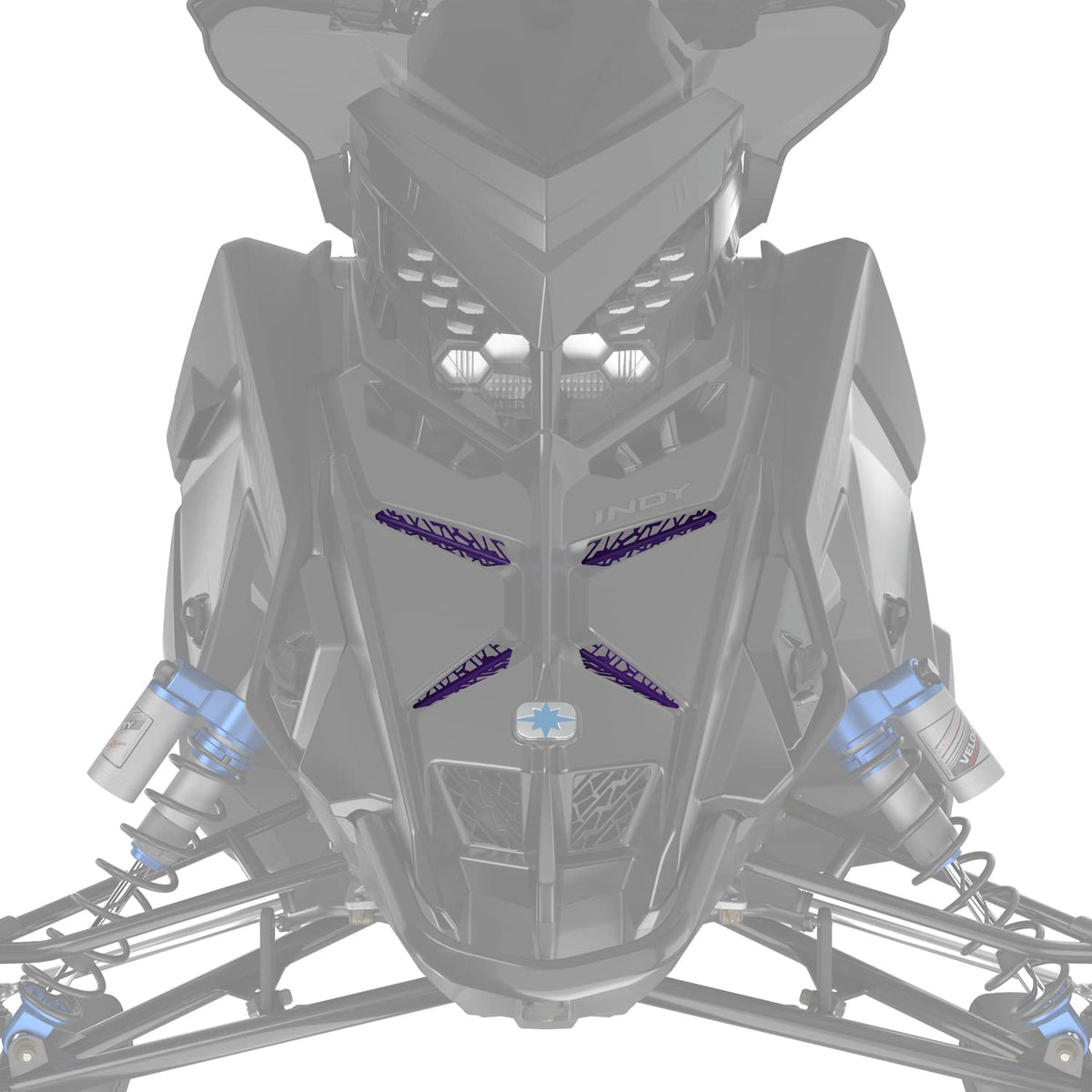 Polaris Snowmobile MATRYX Grill Inserts – Purple (OEM 2884979-784)