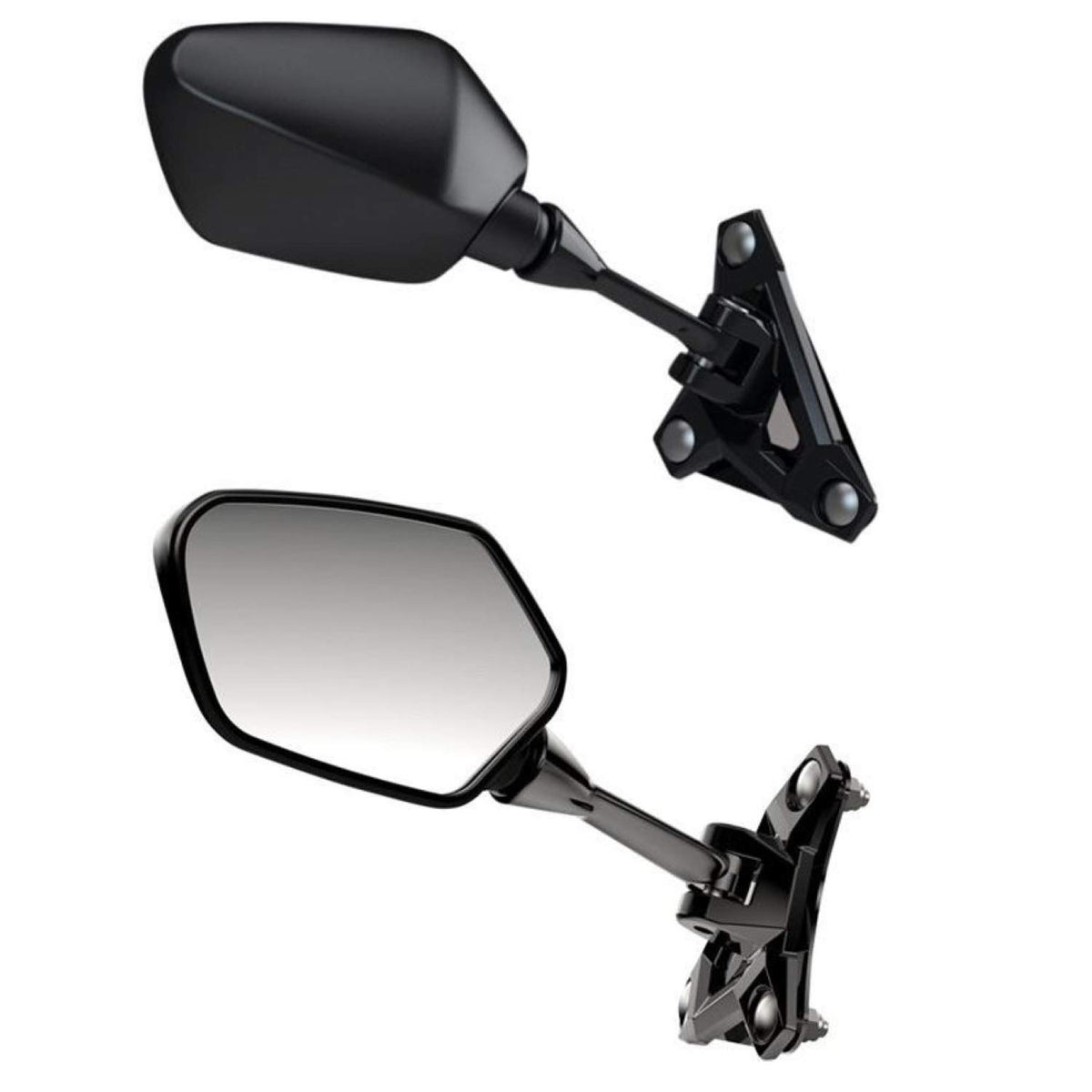 OEM Polaris snowmobile side mirrors, black, non-fogging glass