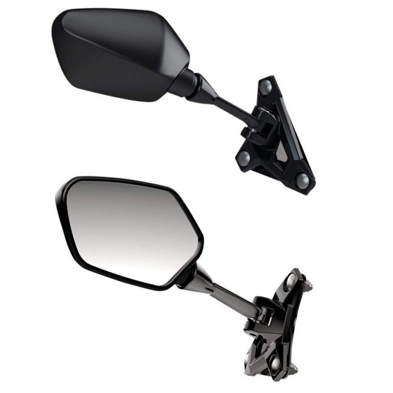 OEM Polaris snowmobile side mirrors, black, non-fogging glass