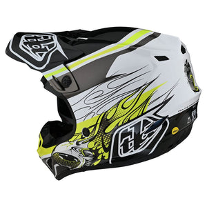 Troy Lee Designs SE4 Polyacrylite Motocross & Dirt Bike Helmet – Black/Yellow – 109328002