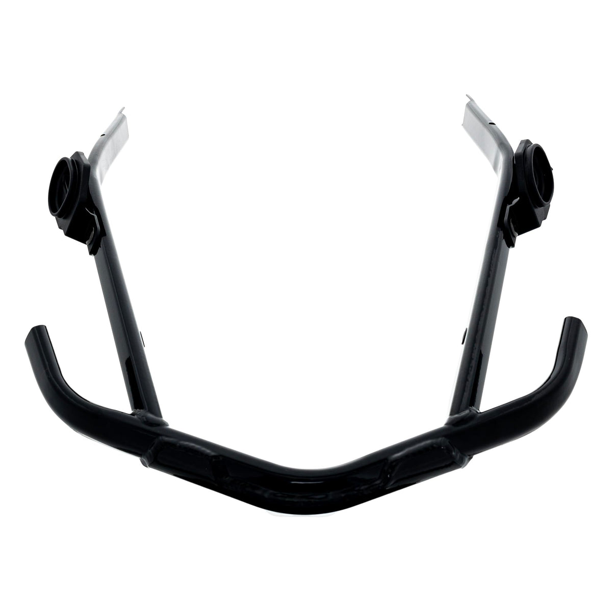 Gloss black aluminum Polaris snowmobile bumper for sled protection