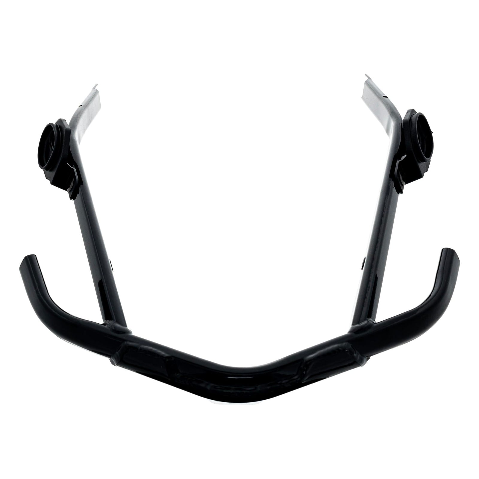 Gloss black aluminum Polaris snowmobile bumper for sled protection