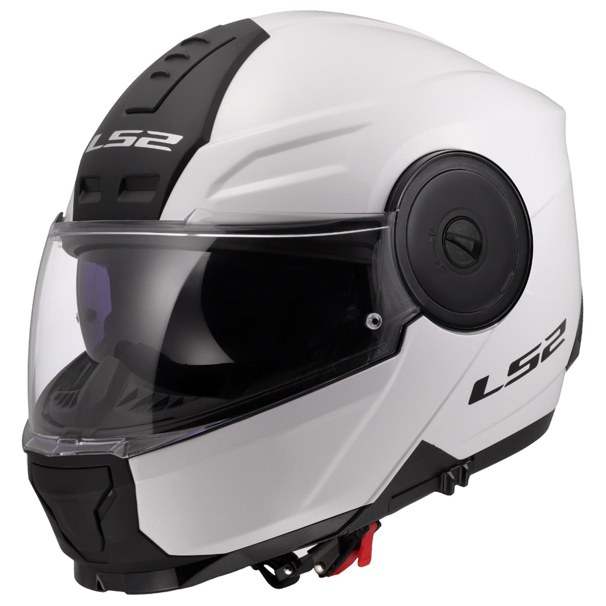 LS2 Horizon II Modular Motorcycle Helmet with SunShield – Gloss White